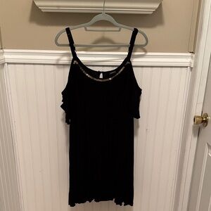 Torrid Black Dress with Gold Trim